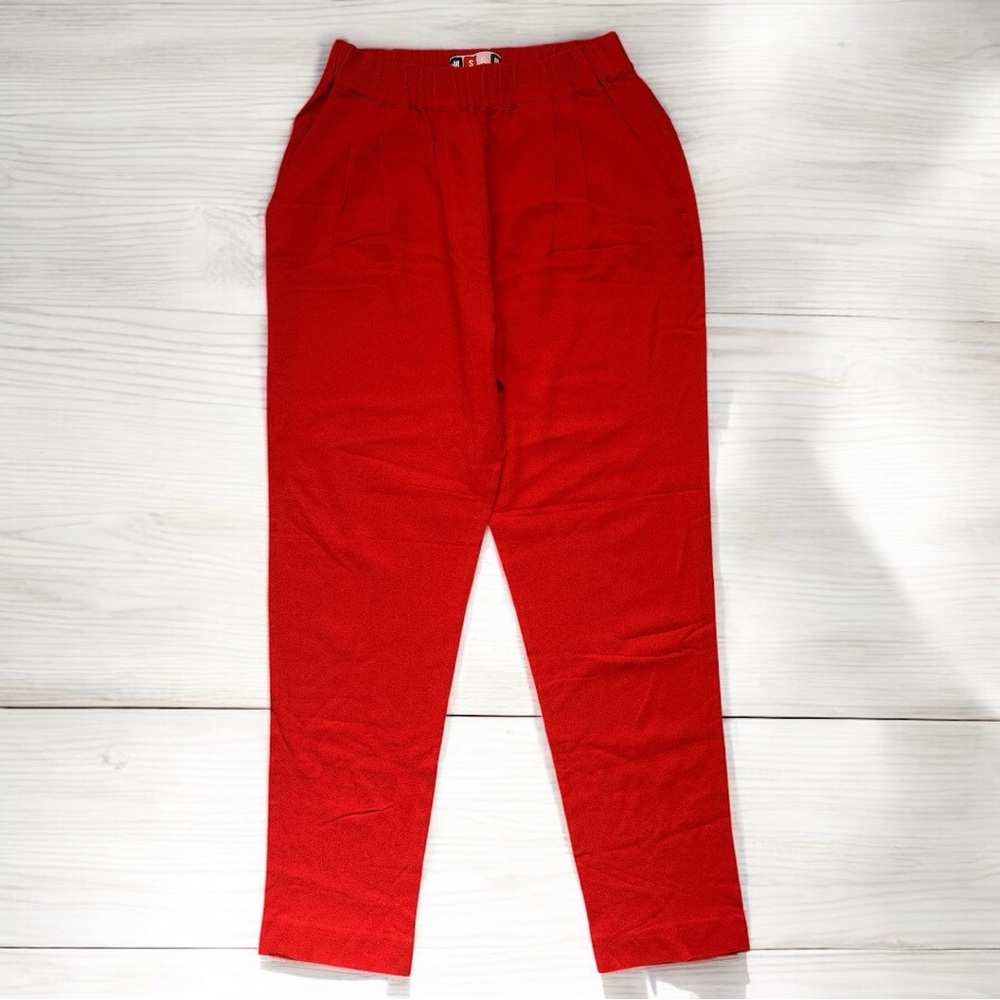 MSGM Italy Bright Orange Tapered Pants – Size 40 IT / S US - Elastic Waist